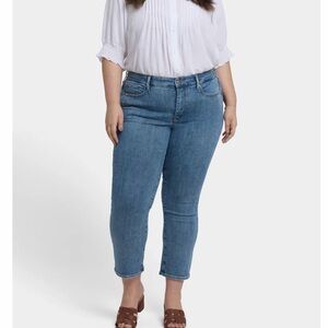NYDJ Marilyn straight ankle blue denim jeans size 24W